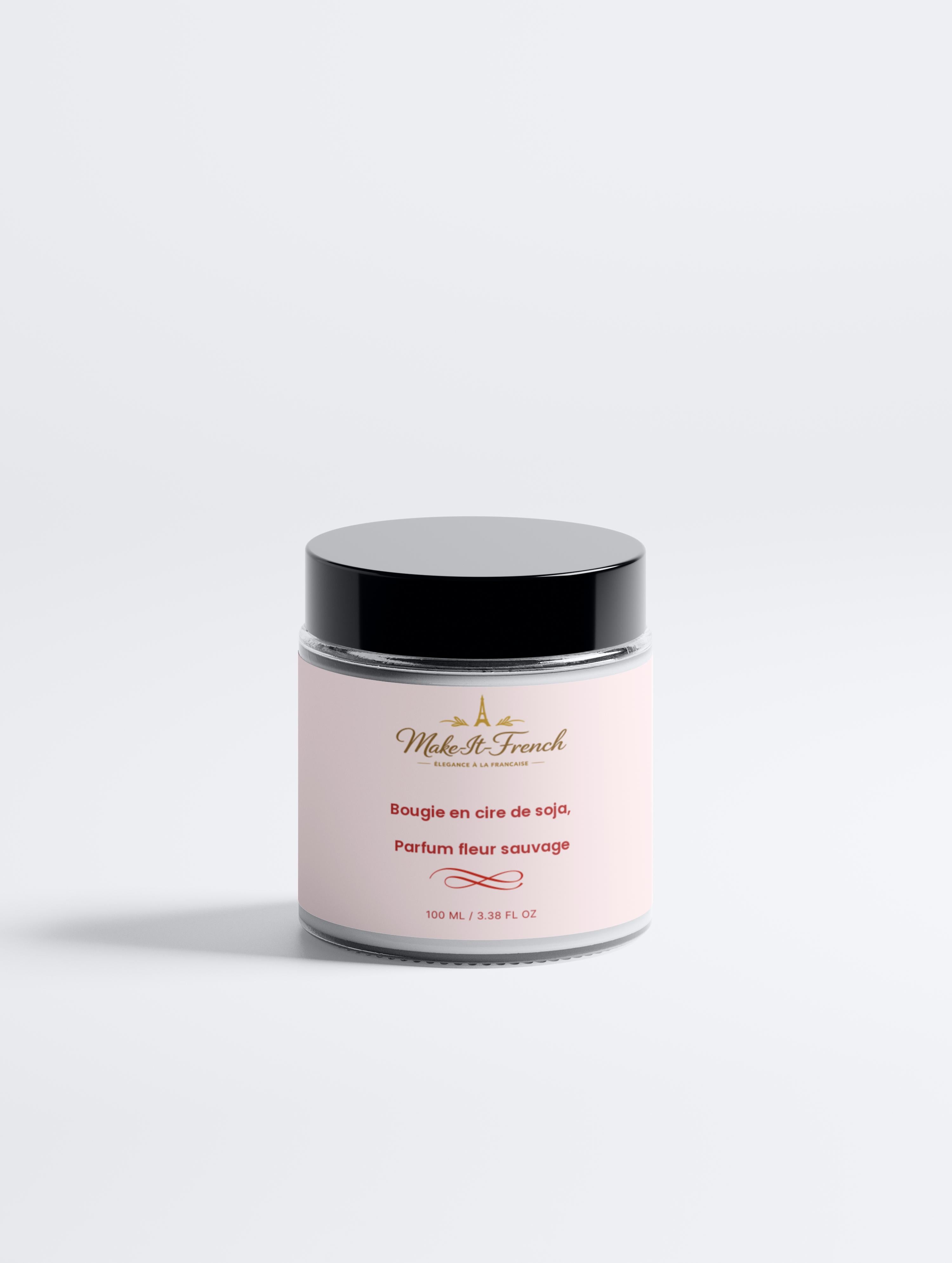 Bougie en cire de soja, parfum fleur sauvage